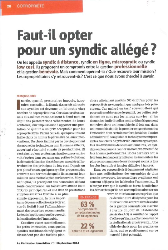 Le Particulier Immobilier Septembre 2014