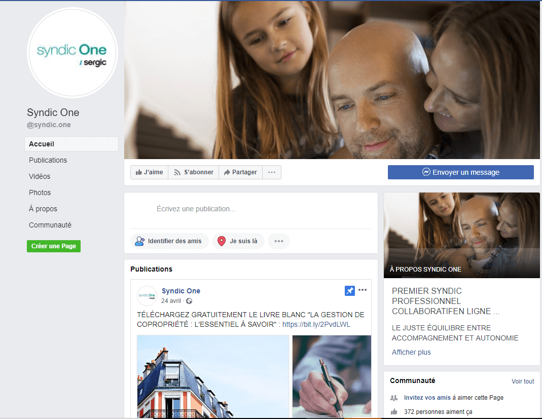 Page Facebook Syndic One