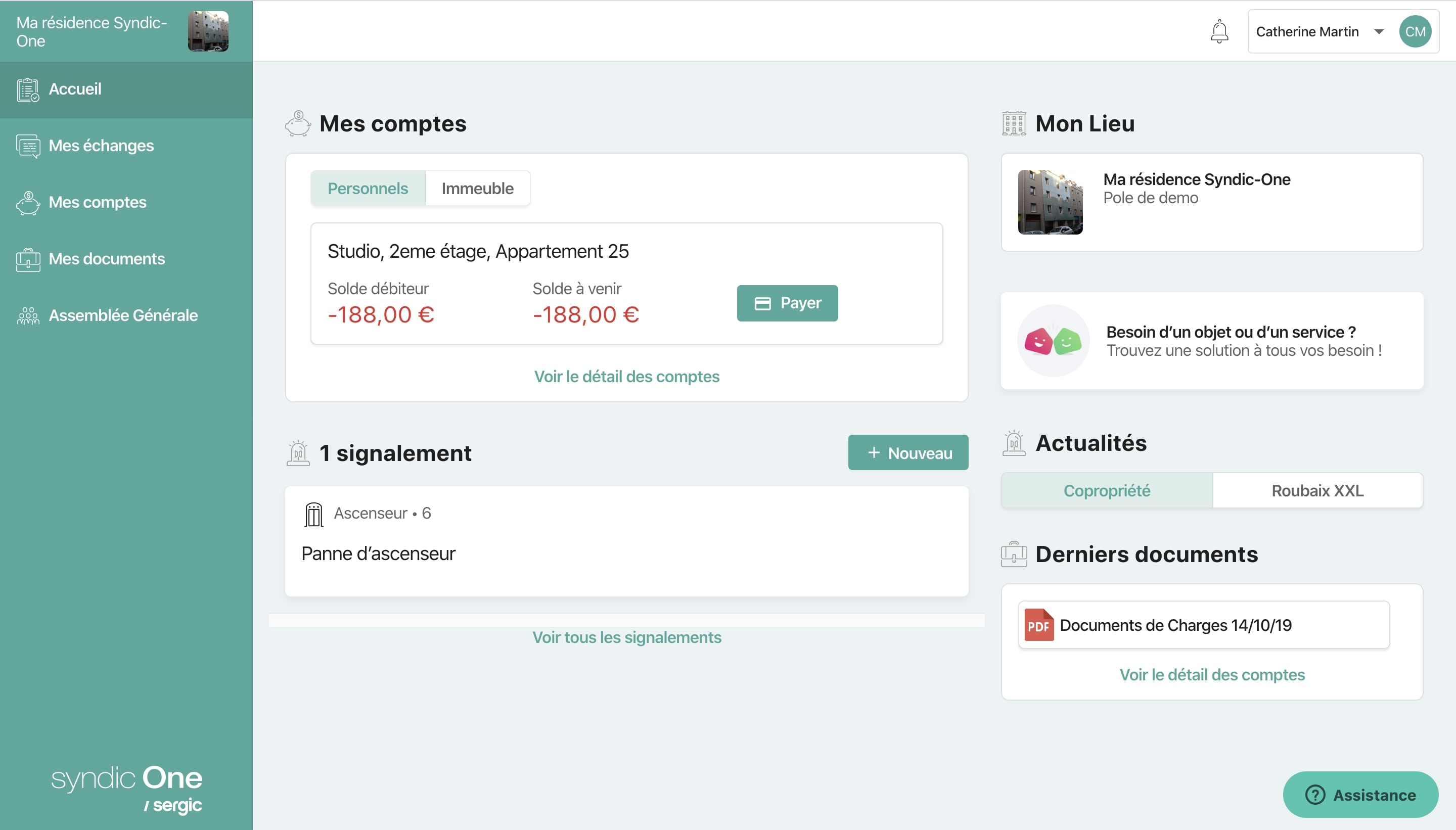 Syndic One Espace Client