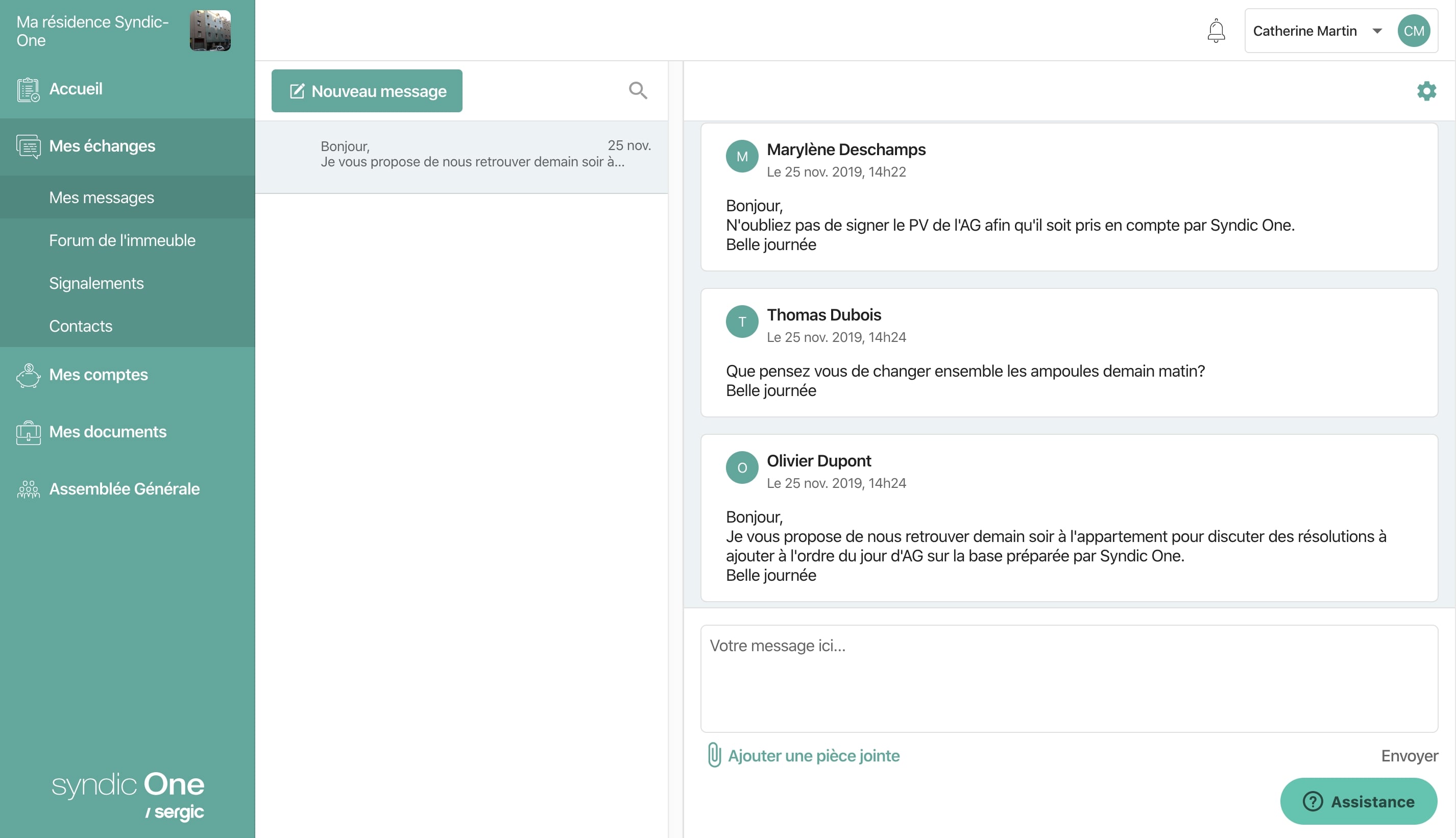 Syndic One Espace Client