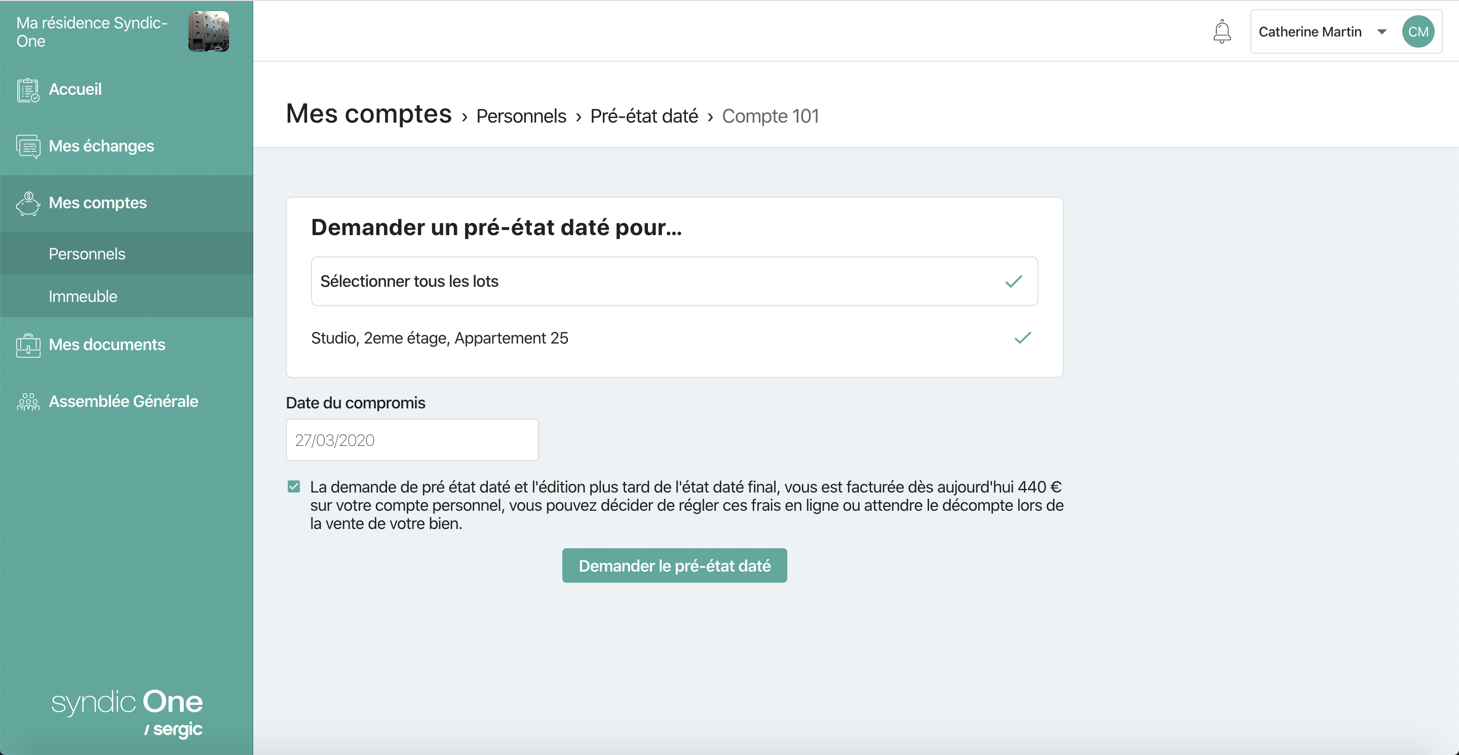 Syndic One Espace Client