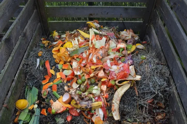 Bac à compost rempli