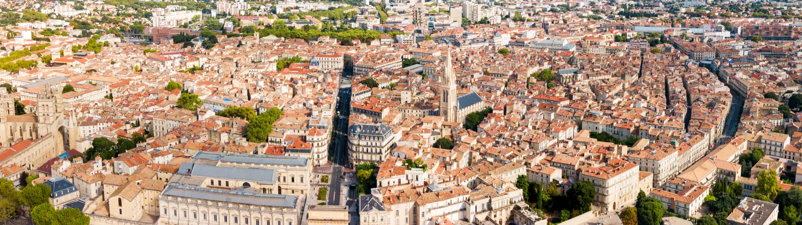 Vue panoramique de la ville de Montpellier